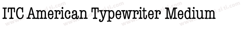 ITC American Typewriter Medium字体转换